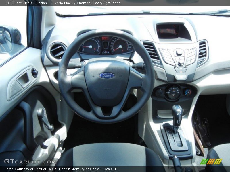 Tuxedo Black / Charcoal Black/Light Stone 2013 Ford Fiesta S Sedan