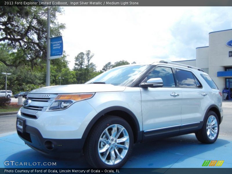 Ingot Silver Metallic / Medium Light Stone 2013 Ford Explorer Limited EcoBoost