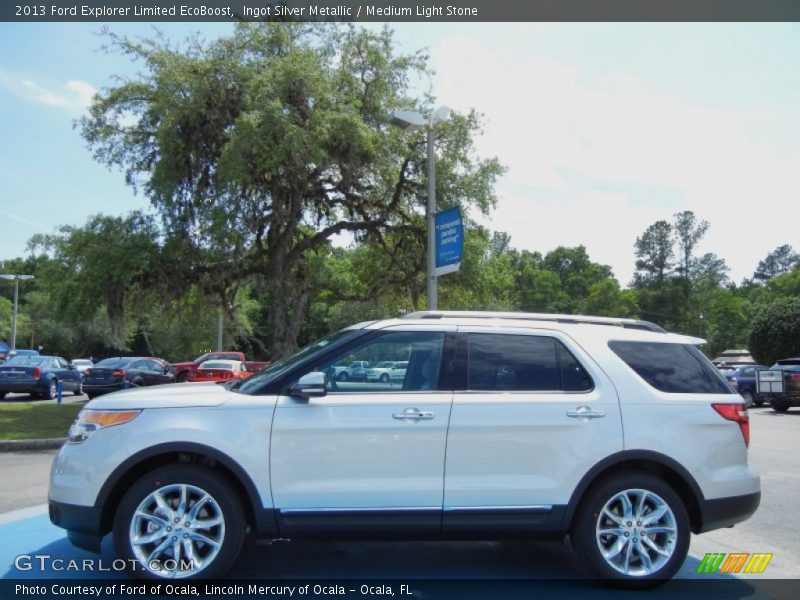 Ingot Silver Metallic / Medium Light Stone 2013 Ford Explorer Limited EcoBoost