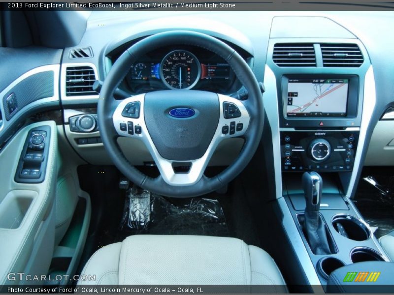 Ingot Silver Metallic / Medium Light Stone 2013 Ford Explorer Limited EcoBoost