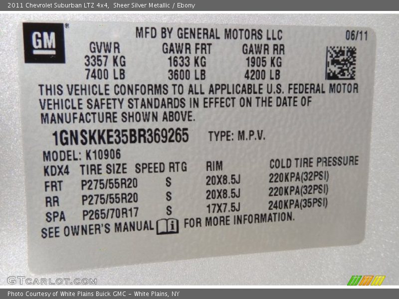 Sheer Silver Metallic / Ebony 2011 Chevrolet Suburban LTZ 4x4