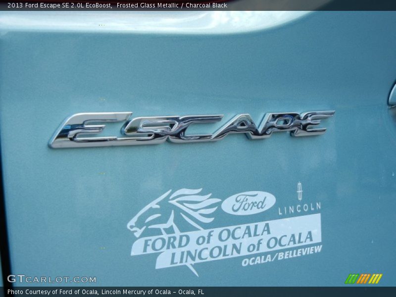 Frosted Glass Metallic / Charcoal Black 2013 Ford Escape SE 2.0L EcoBoost
