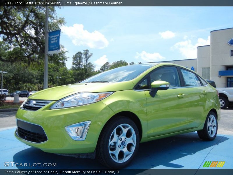 Lime Squeeze / Cashmere Leather 2013 Ford Fiesta Titanium Sedan