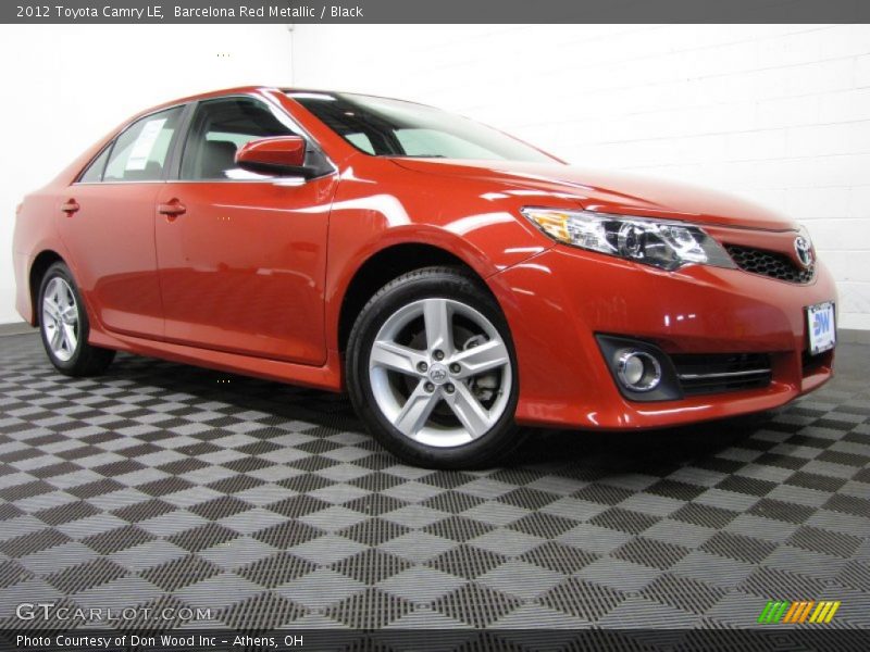 Barcelona Red Metallic / Black 2012 Toyota Camry LE