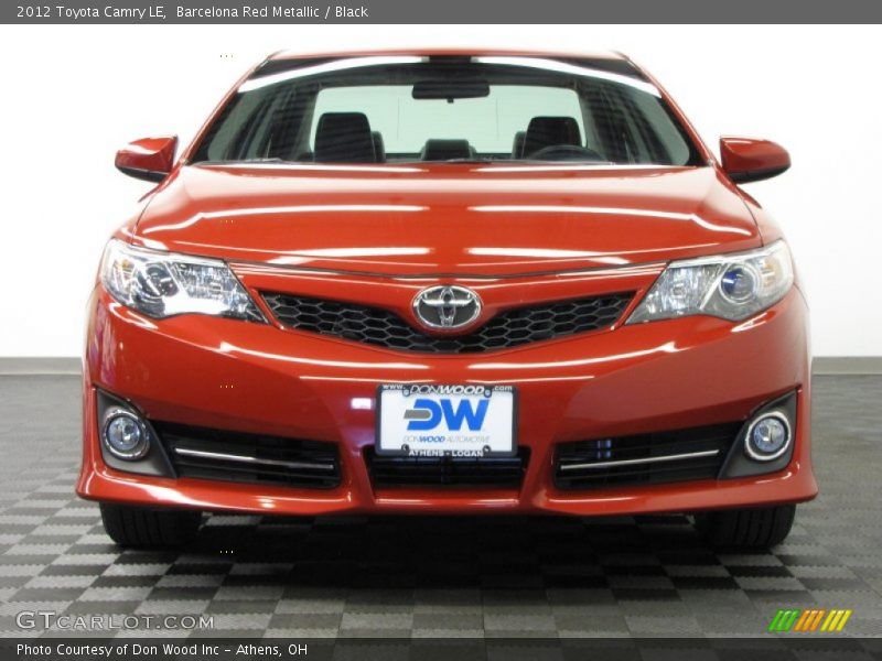 Barcelona Red Metallic / Black 2012 Toyota Camry LE