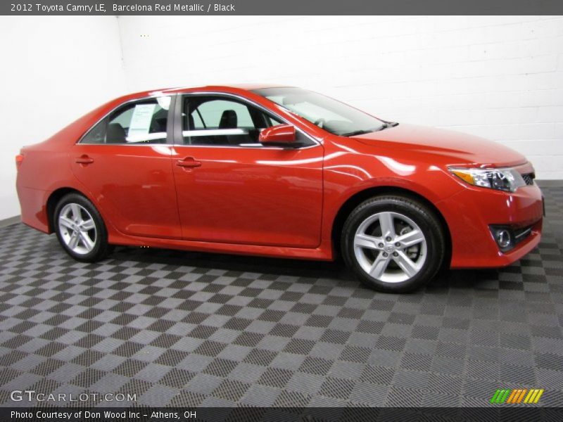 Barcelona Red Metallic / Black 2012 Toyota Camry LE