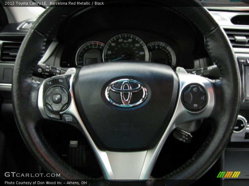 Barcelona Red Metallic / Black 2012 Toyota Camry LE