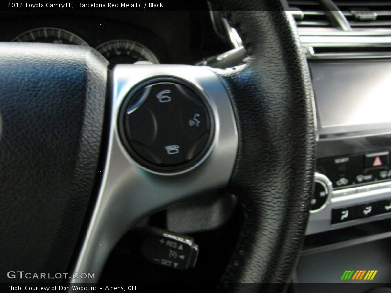 Barcelona Red Metallic / Black 2012 Toyota Camry LE