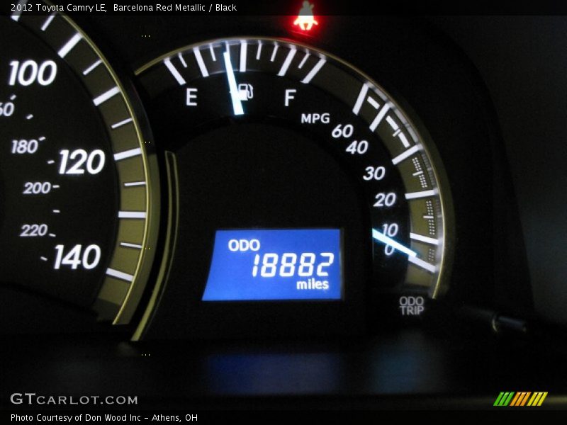 Barcelona Red Metallic / Black 2012 Toyota Camry LE