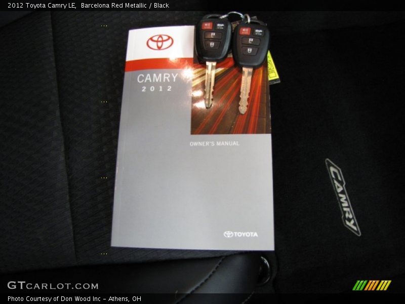 Barcelona Red Metallic / Black 2012 Toyota Camry LE