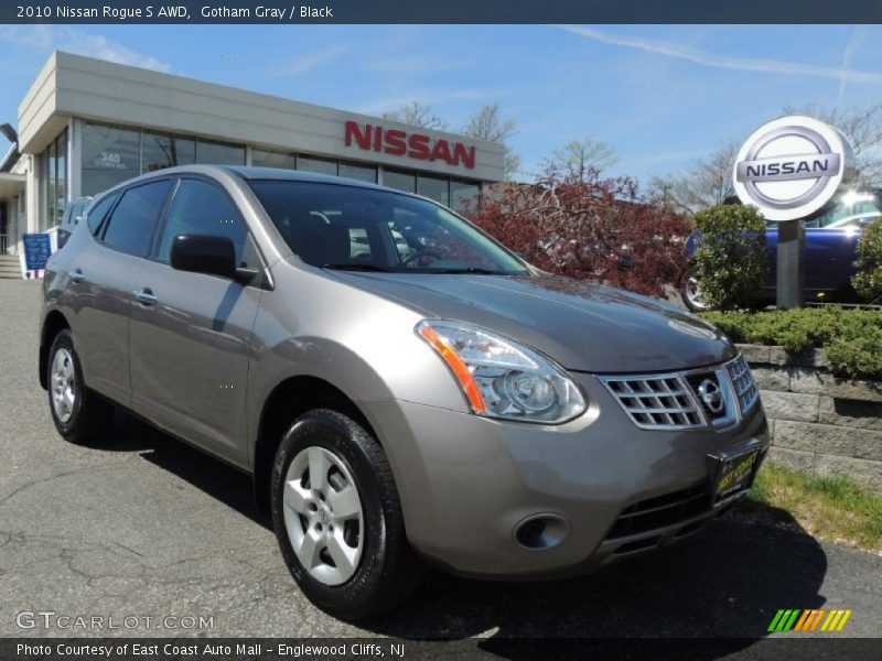 Gotham Gray / Black 2010 Nissan Rogue S AWD