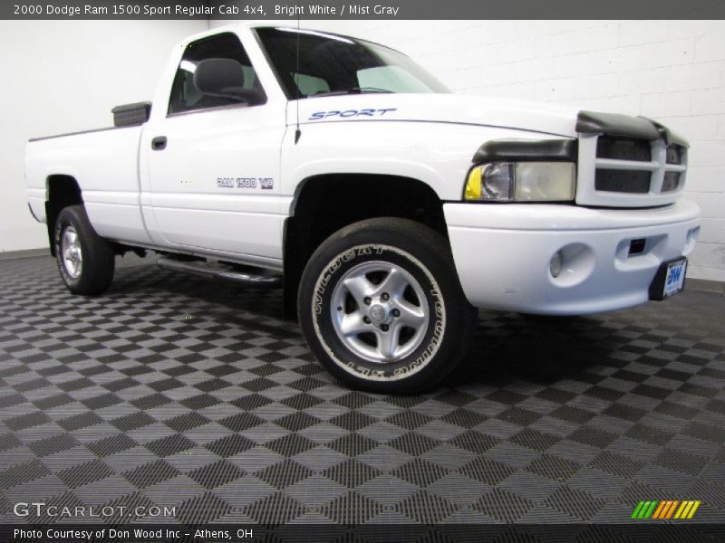 Bright White / Mist Gray 2000 Dodge Ram 1500 Sport Regular Cab 4x4