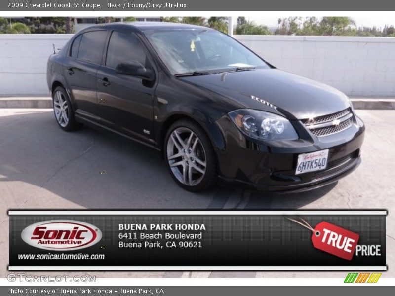 Black / Ebony/Gray UltraLux 2009 Chevrolet Cobalt SS Coupe