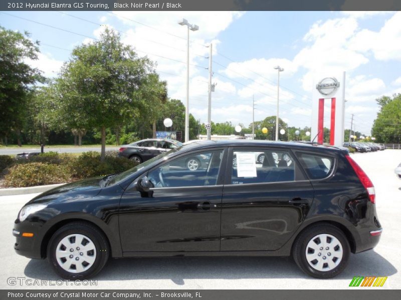 Black Noir Pearl / Black 2012 Hyundai Elantra GLS Touring