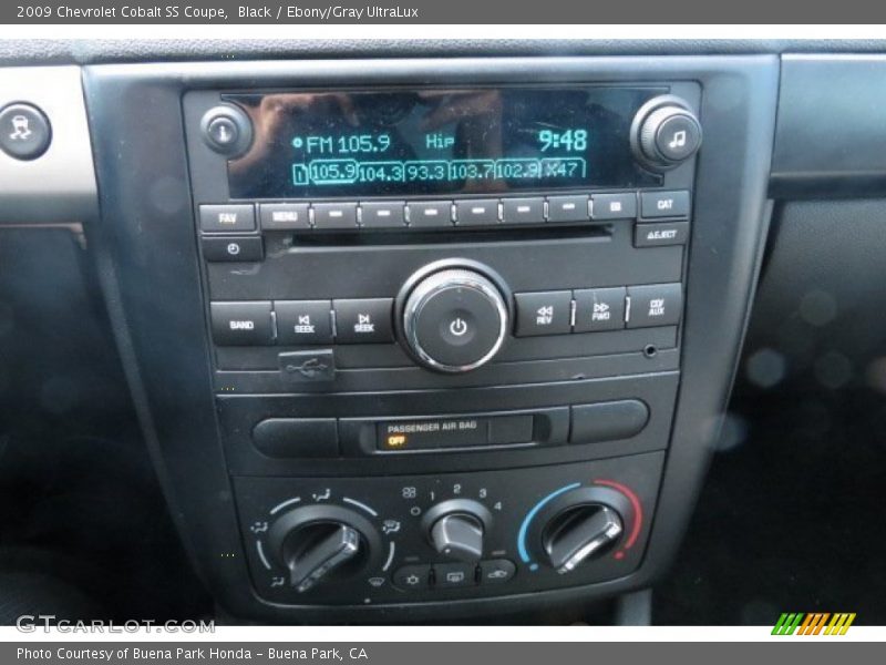 Controls of 2009 Cobalt SS Coupe