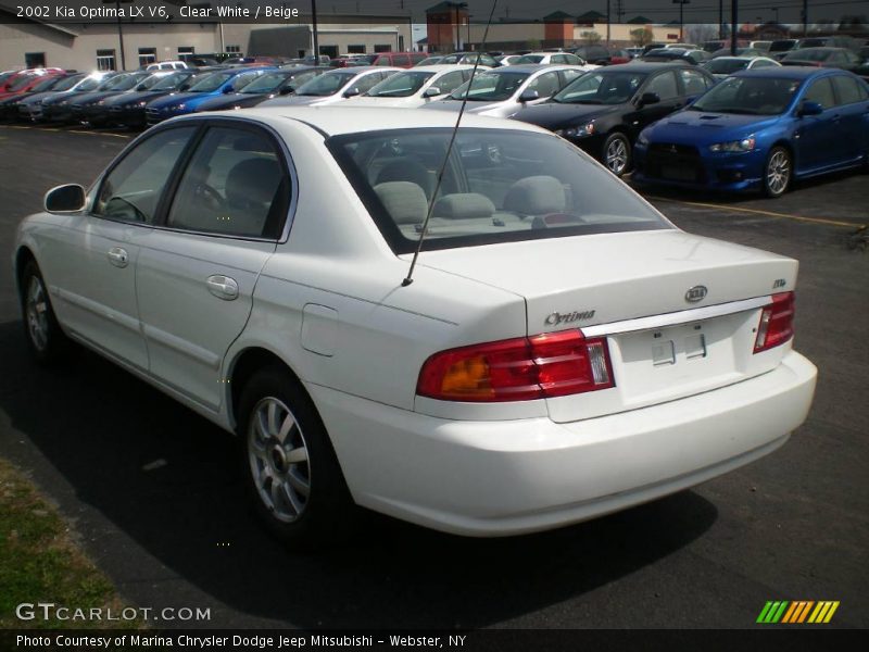 Clear White / Beige 2002 Kia Optima LX V6