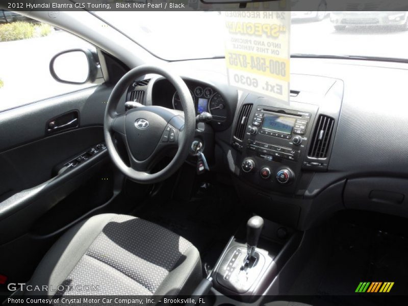Black Noir Pearl / Black 2012 Hyundai Elantra GLS Touring