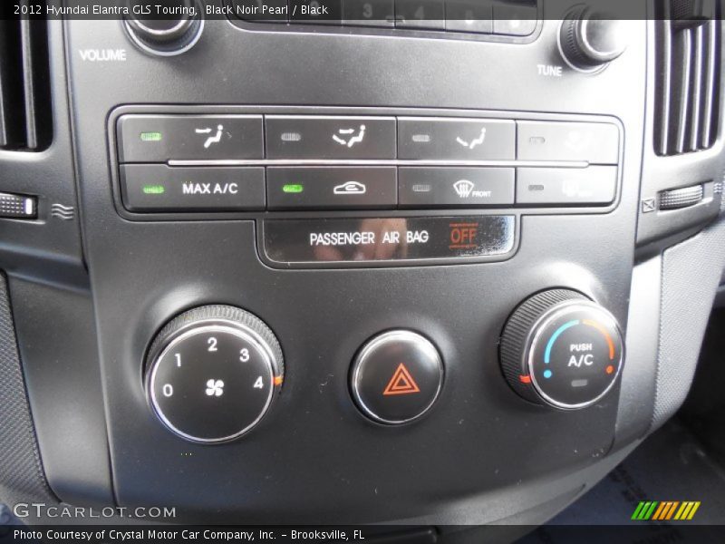 Black Noir Pearl / Black 2012 Hyundai Elantra GLS Touring