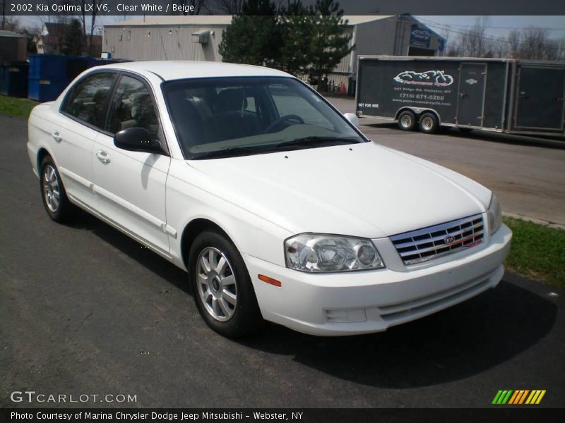Clear White / Beige 2002 Kia Optima LX V6