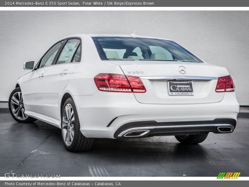 Polar White / Silk Beige/Espresso Brown 2014 Mercedes-Benz E 350 Sport Sedan