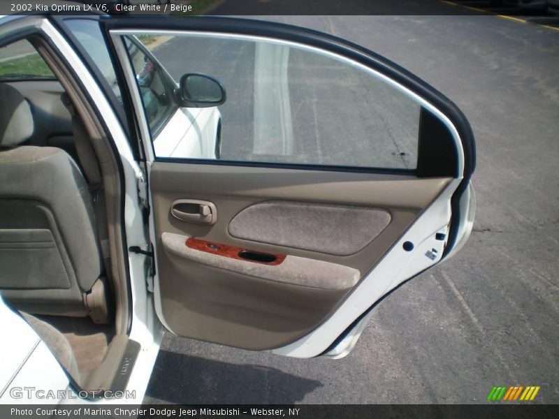 Clear White / Beige 2002 Kia Optima LX V6