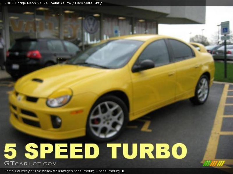 Solar Yellow / Dark Slate Gray 2003 Dodge Neon SRT-4