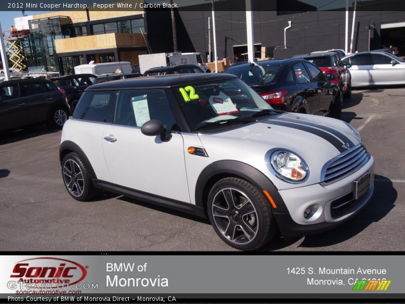 Pepper White / Carbon Black 2012 Mini Cooper Hardtop
