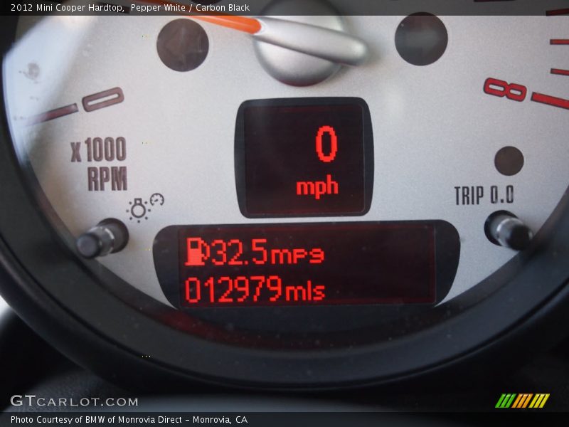 Pepper White / Carbon Black 2012 Mini Cooper Hardtop