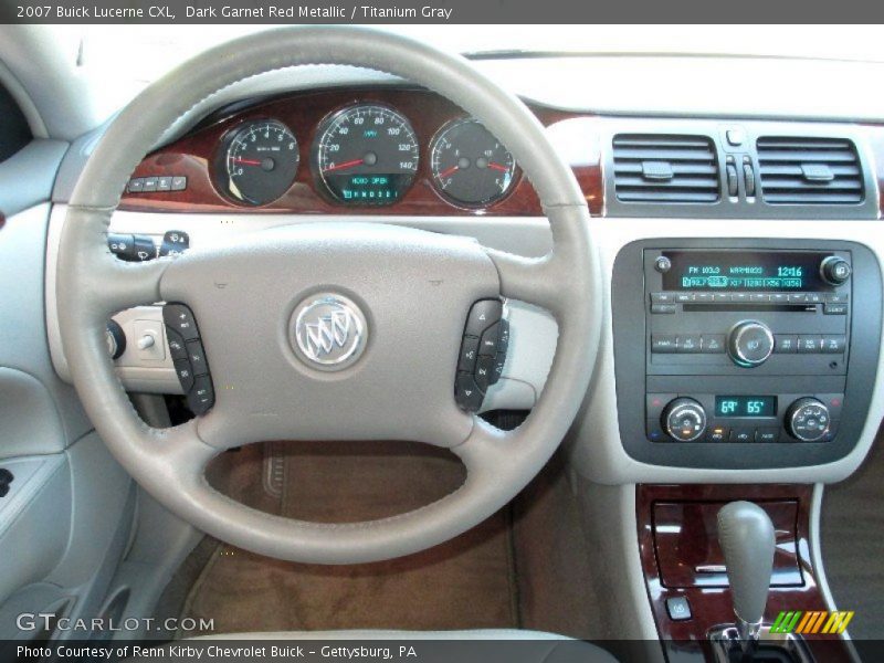 Dark Garnet Red Metallic / Titanium Gray 2007 Buick Lucerne CXL
