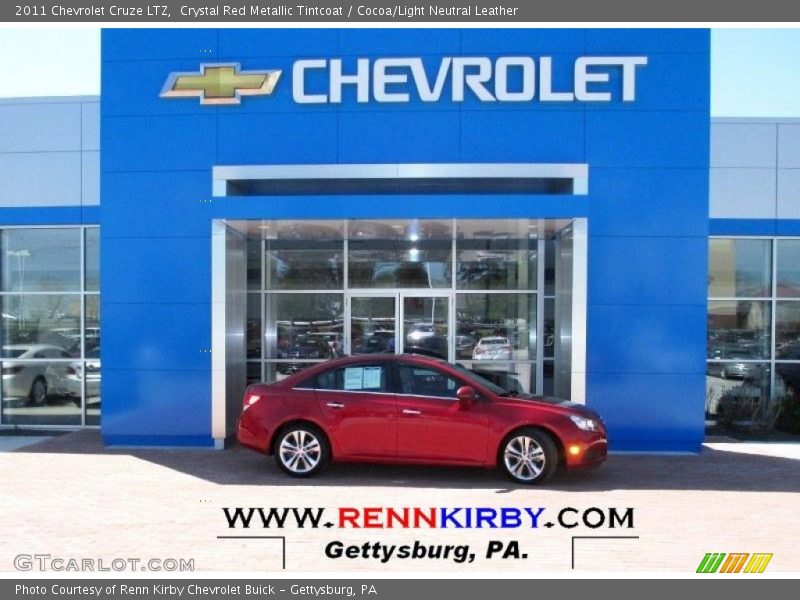 Crystal Red Metallic Tintcoat / Cocoa/Light Neutral Leather 2011 Chevrolet Cruze LTZ