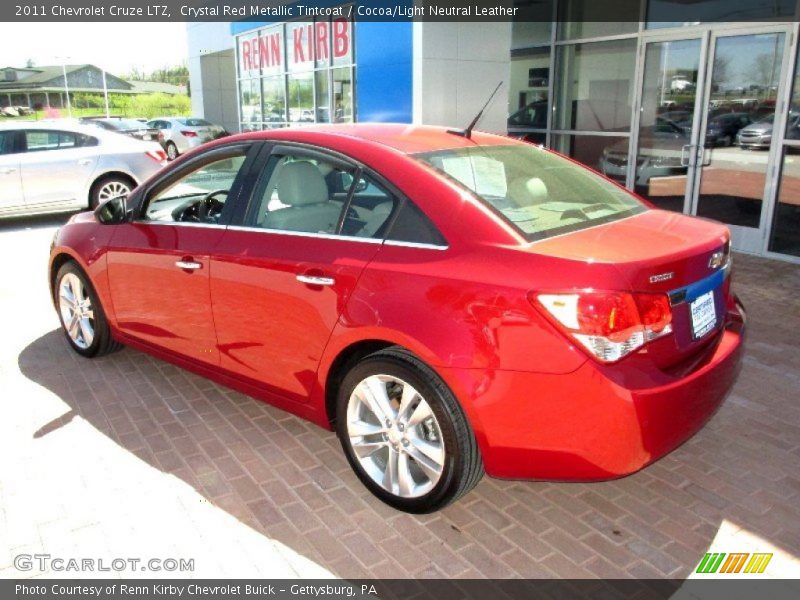 Crystal Red Metallic Tintcoat / Cocoa/Light Neutral Leather 2011 Chevrolet Cruze LTZ