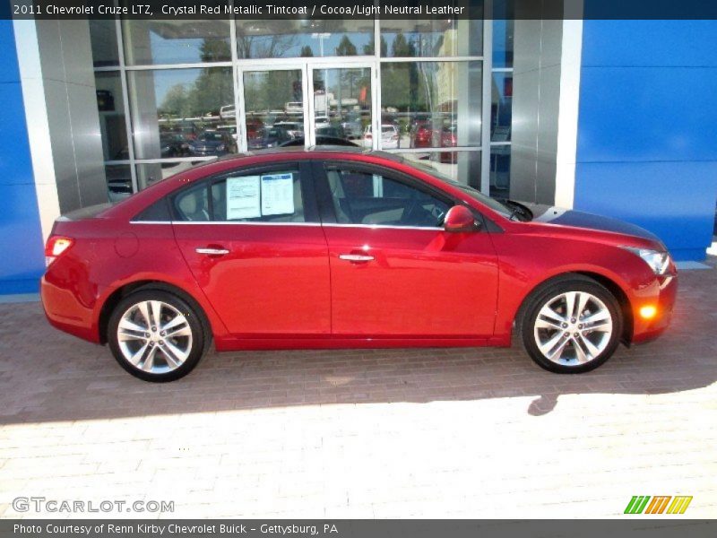 Crystal Red Metallic Tintcoat / Cocoa/Light Neutral Leather 2011 Chevrolet Cruze LTZ