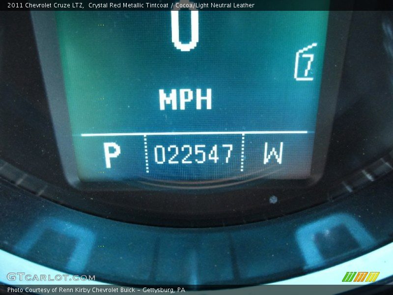 Crystal Red Metallic Tintcoat / Cocoa/Light Neutral Leather 2011 Chevrolet Cruze LTZ