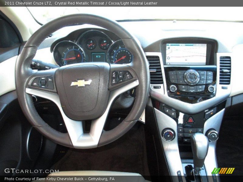 Crystal Red Metallic Tintcoat / Cocoa/Light Neutral Leather 2011 Chevrolet Cruze LTZ