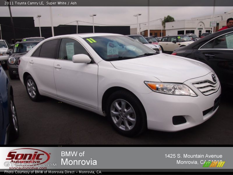 Super White / Ash 2011 Toyota Camry LE