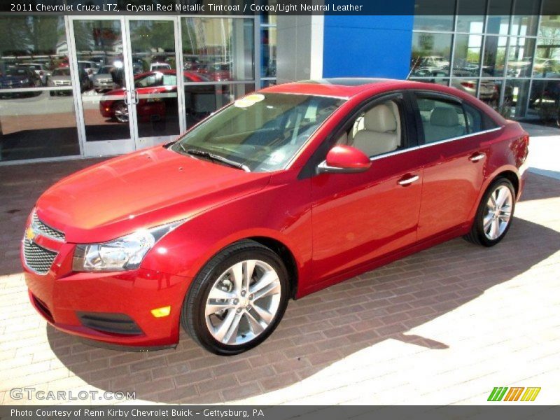 Crystal Red Metallic Tintcoat / Cocoa/Light Neutral Leather 2011 Chevrolet Cruze LTZ