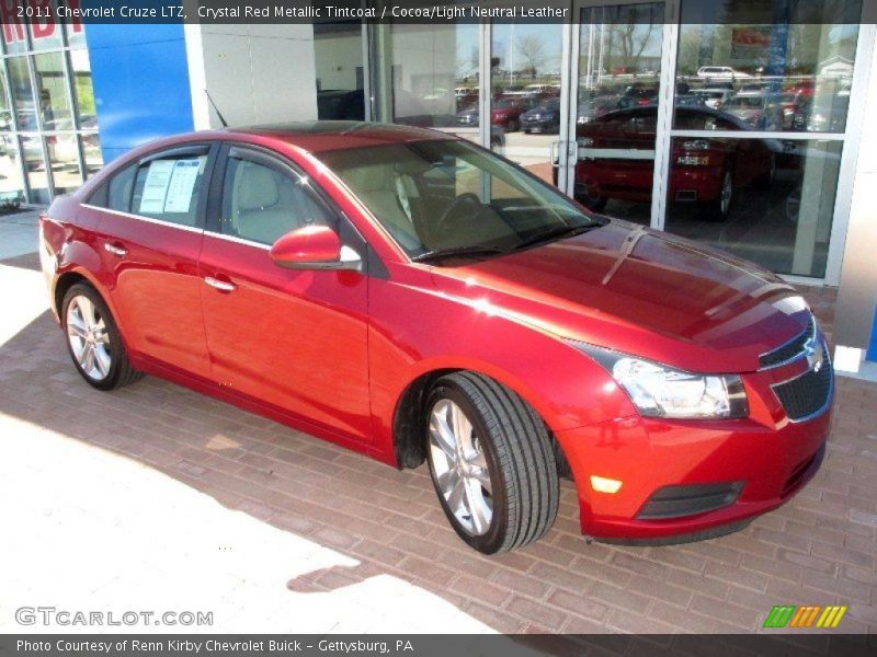 Crystal Red Metallic Tintcoat / Cocoa/Light Neutral Leather 2011 Chevrolet Cruze LTZ