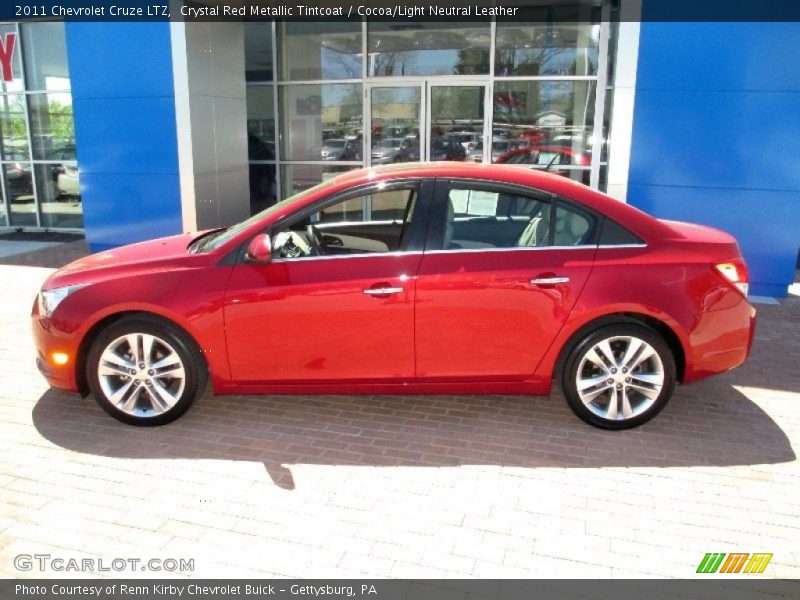 Crystal Red Metallic Tintcoat / Cocoa/Light Neutral Leather 2011 Chevrolet Cruze LTZ