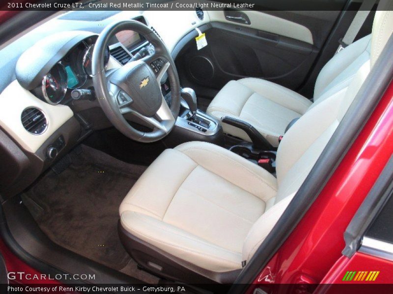 Crystal Red Metallic Tintcoat / Cocoa/Light Neutral Leather 2011 Chevrolet Cruze LTZ
