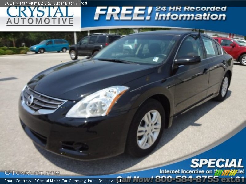 Super Black / Frost 2011 Nissan Altima 2.5 S