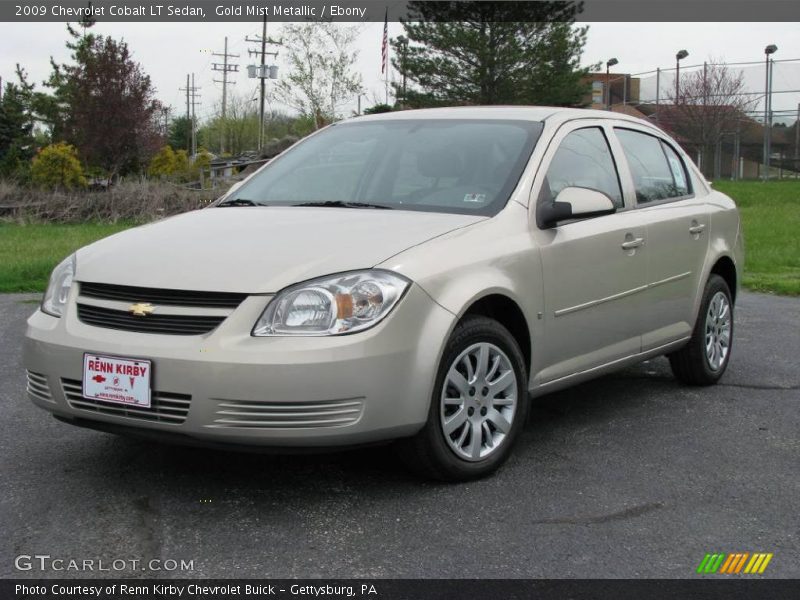 Gold Mist Metallic / Ebony 2009 Chevrolet Cobalt LT Sedan