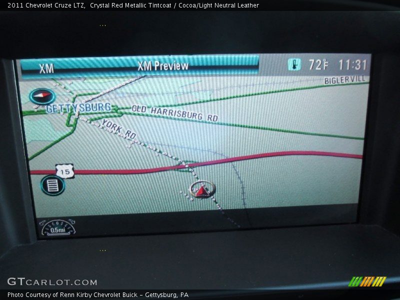 Crystal Red Metallic Tintcoat / Cocoa/Light Neutral Leather 2011 Chevrolet Cruze LTZ