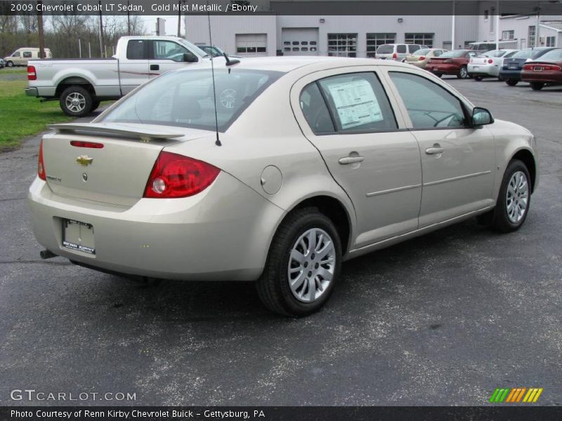 Gold Mist Metallic / Ebony 2009 Chevrolet Cobalt LT Sedan