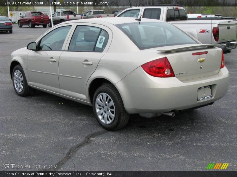 Gold Mist Metallic / Ebony 2009 Chevrolet Cobalt LT Sedan
