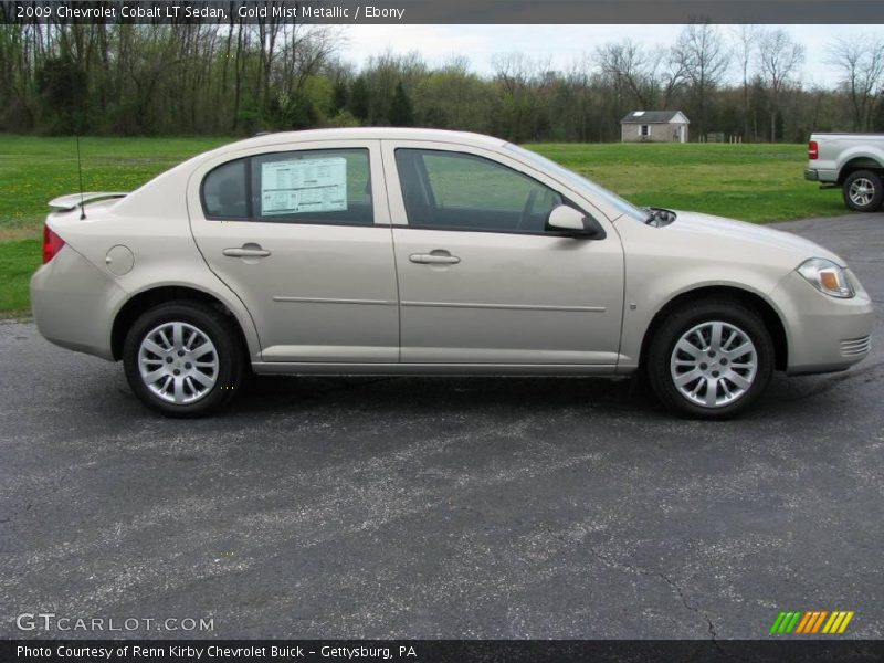 Gold Mist Metallic / Ebony 2009 Chevrolet Cobalt LT Sedan