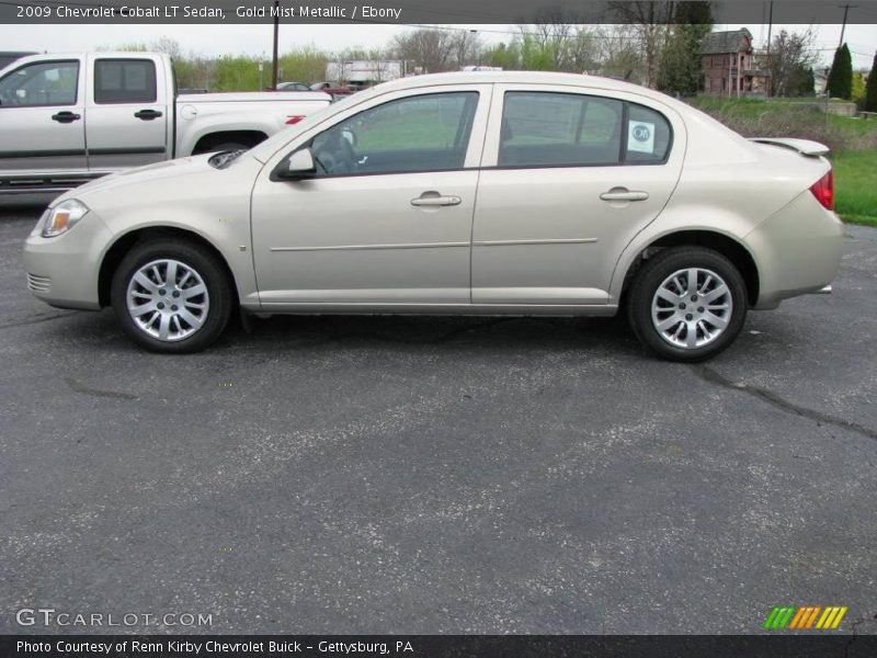 Gold Mist Metallic / Ebony 2009 Chevrolet Cobalt LT Sedan