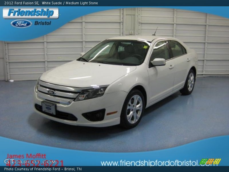 White Suede / Medium Light Stone 2012 Ford Fusion SE