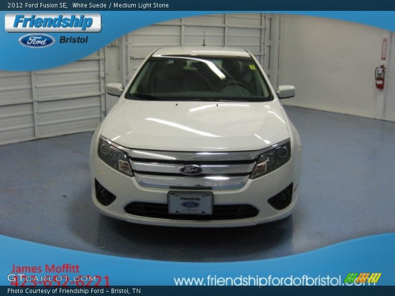 White Suede / Medium Light Stone 2012 Ford Fusion SE