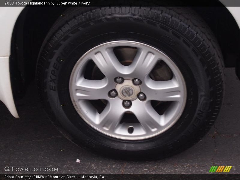 Super White / Ivory 2003 Toyota Highlander V6