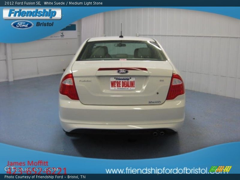 White Suede / Medium Light Stone 2012 Ford Fusion SE